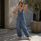 Women's Plus Size Halter Neck Ruched Jumpsuit