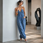 Women's Plus Size Halter Neck Ruched Jumpsuit