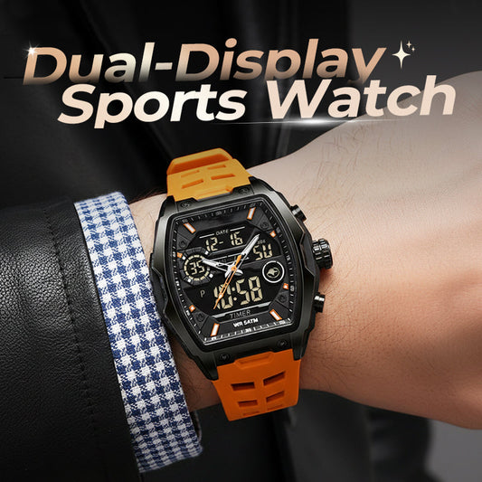 ⌚ Read It in the Dark – Men's Dual Display Sports Watch with Luminous Dial. Waterproof & Rugged. 50% Off. UK Stock