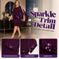 Women's Irregular Sequin Patchwork Cold Shoulder Dress