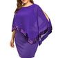 Women's Irregular Sequin Patchwork Cold Shoulder Dress
