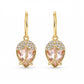 Elegant Rosebud C-Shaped Hoop Earrings
