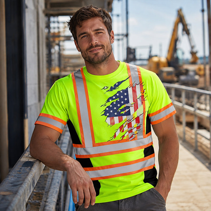 Unique US Flag Printed T-Shirt