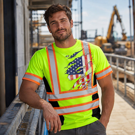 Unique US Flag Printed T-Shirt