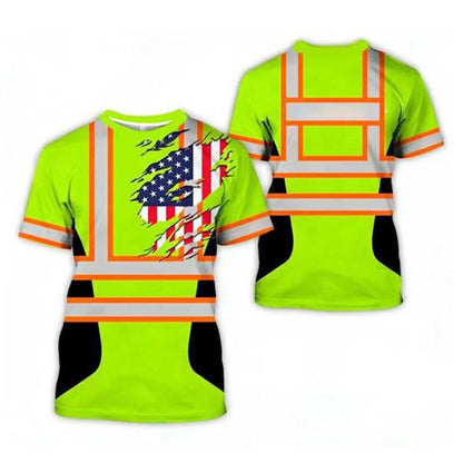 Unique US Flag Printed T-Shirt
