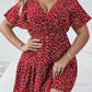 Women's Casual Polka Dot V-Neck Dress