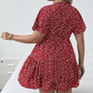 Women's Casual Polka Dot V-Neck Dress