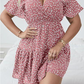 Women's Casual Polka Dot V-Neck Dress