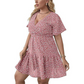 Women's Casual Polka Dot V-Neck Dress