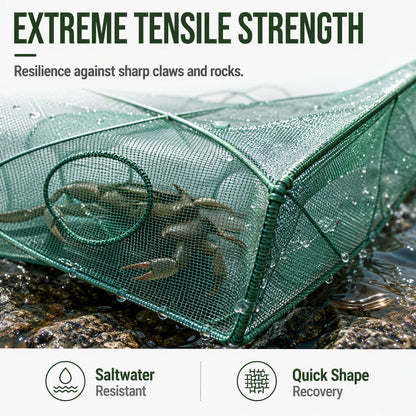 Collapsible Fishing Trap Net with Multi Entrances