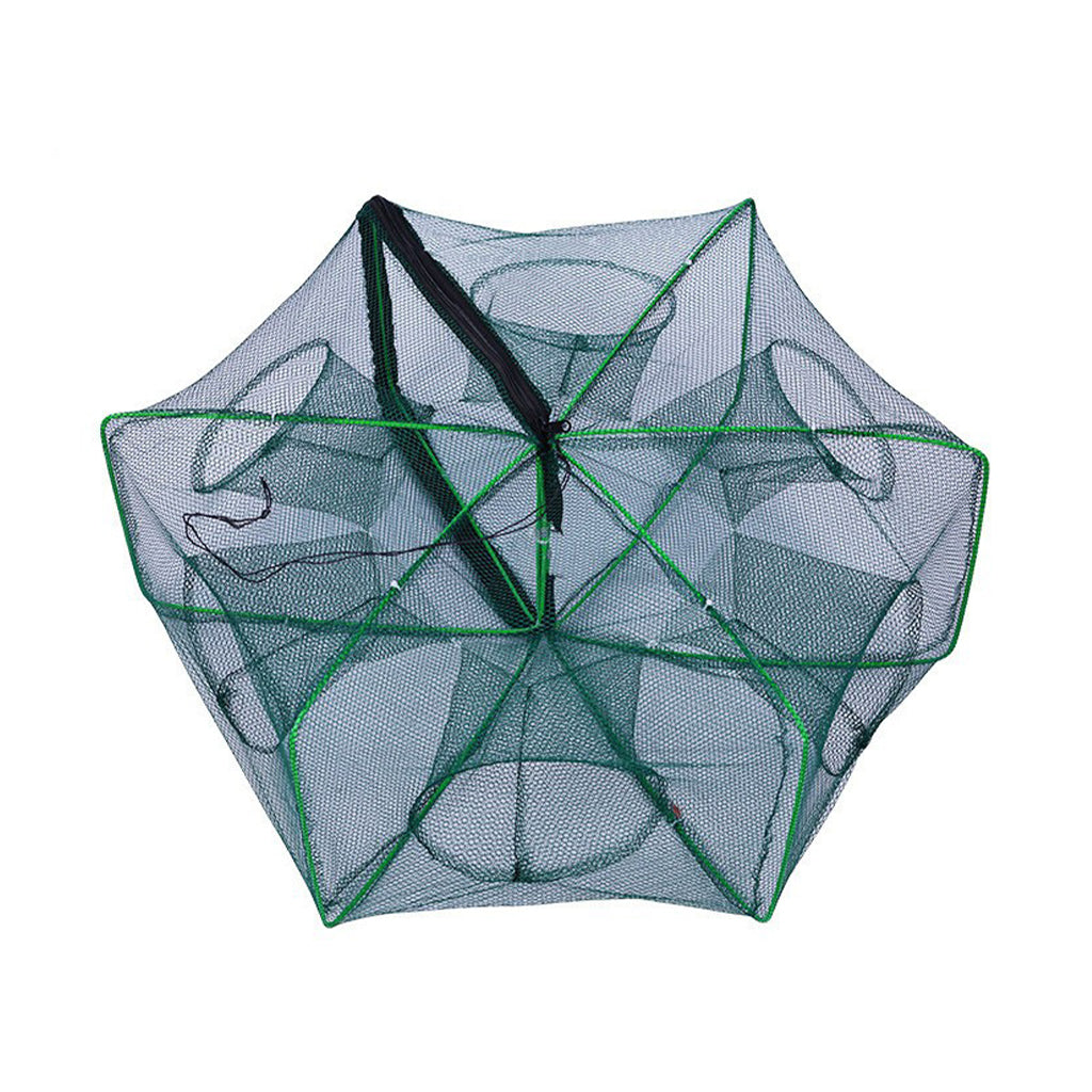 Collapsible Fishing Trap Net with Multi Entrances