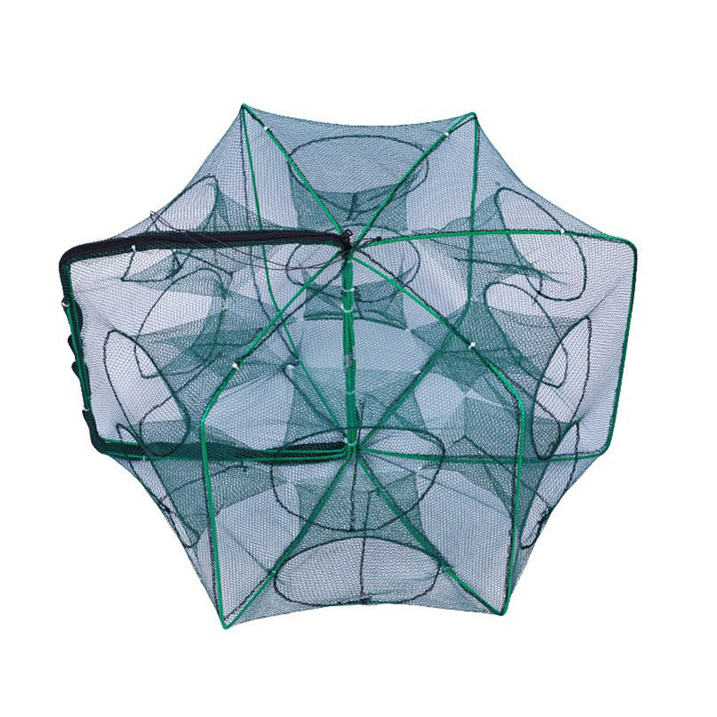Collapsible Fishing Trap Net with Multi Entrances