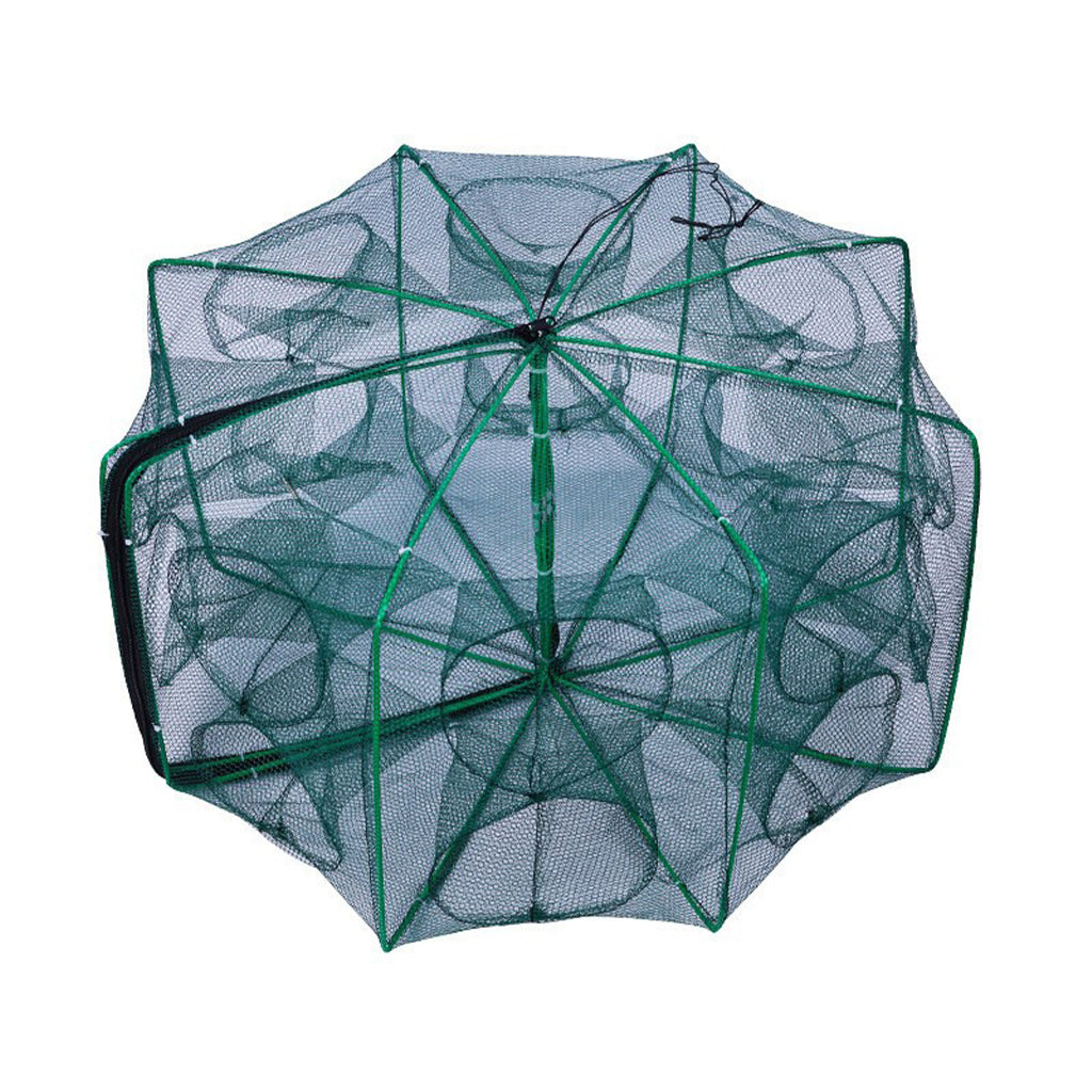 Collapsible Fishing Trap Net with Multi Entrances