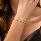 Retro Rhinestone Gold-Tone Cuff Bangle