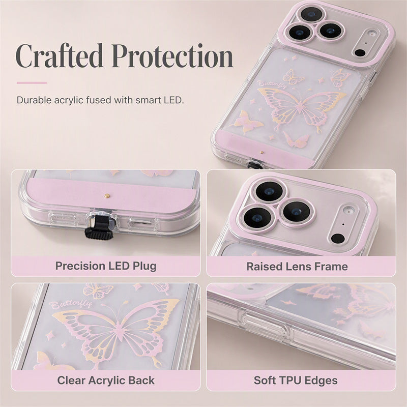 LED Light-Up Butterfly Phone Case
