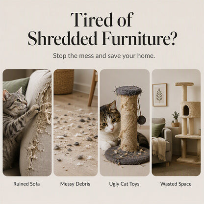 Wall Mounted Artistic Sisal Cat Scratcher