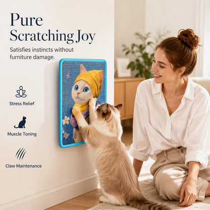 Wall Mounted Artistic Sisal Cat Scratcher