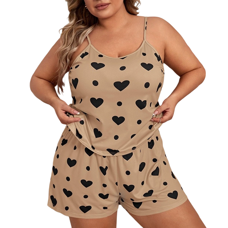 Women's Plus Size Cami Top and Shorts Pajama Set