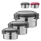 3-Piece Stainless Steel Lunch Box Set with Airtight Lids for School and Office