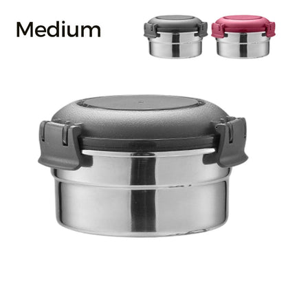 3-Piece Stainless Steel Lunch Box Set with Airtight Lids for School and Office