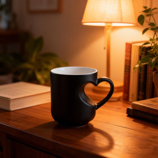 📢📢50% OFF !! ⏰ Color Changing Heart Handle Ceramic Mug for Valentine's Day ☕