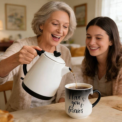 📢📢50% OFF !! ⏰ Color Changing Heart Handle Ceramic Mug for Valentine's Day ☕