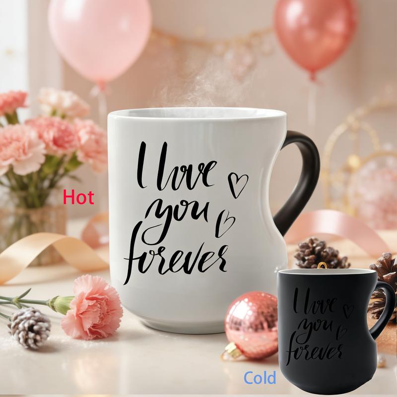📢📢50% OFF !! ⏰ Color Changing Heart Handle Ceramic Mug for Valentine's Day ☕