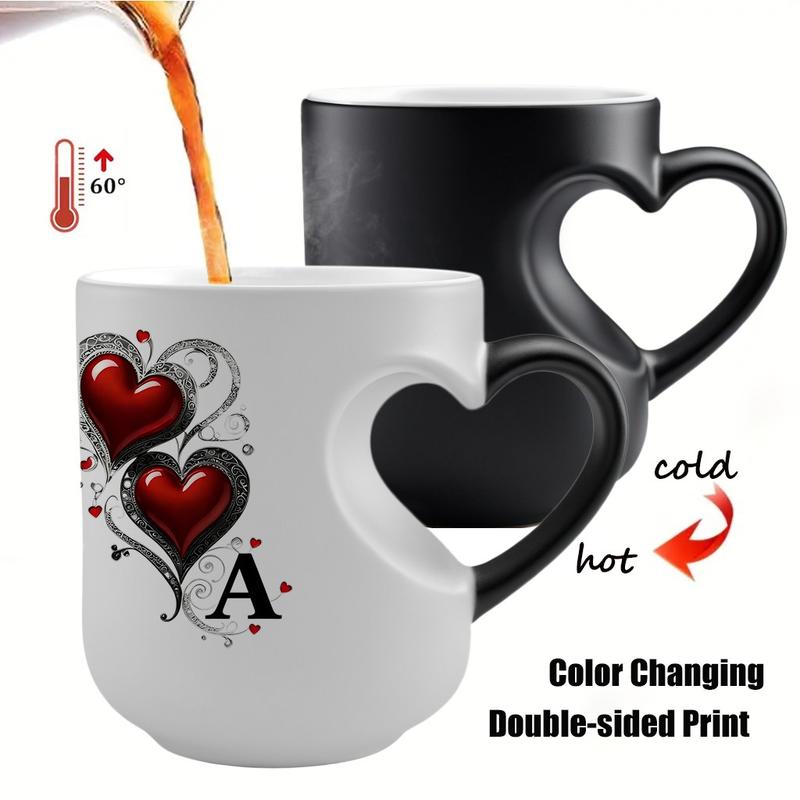 📢📢50% OFF !! ⏰ Color Changing Heart Handle Ceramic Mug for Valentine's Day ☕