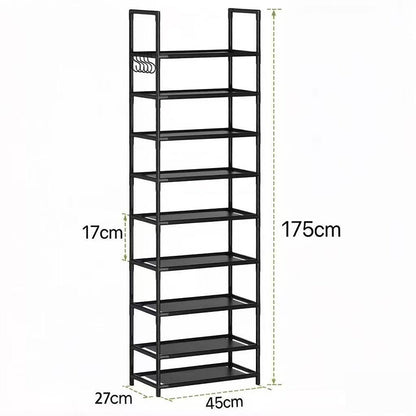 10-Tier Vertical Shoe Rack Organizer