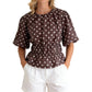 Women's Waist-Defining Polka Dot Top