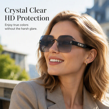 Rimless Square Sunglasses for Women