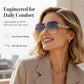 Rimless Square Sunglasses for Women