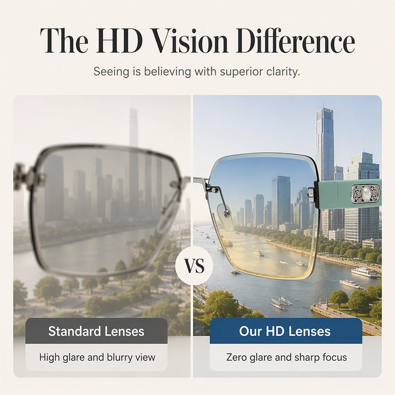 Rimless Square Sunglasses for Women
