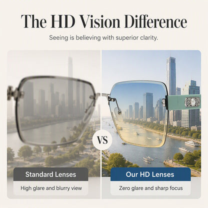 Rimless Square Sunglasses for Women