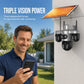 Triple Lens Solar Security Camera