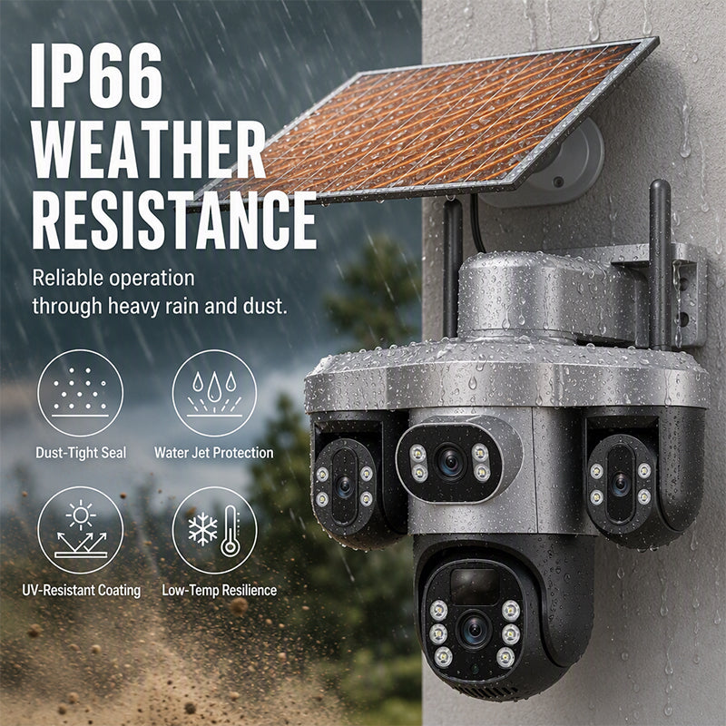 Triple Lens Solar Security Camera