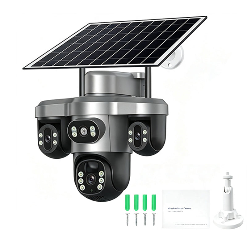Triple Lens Solar Security Camera
