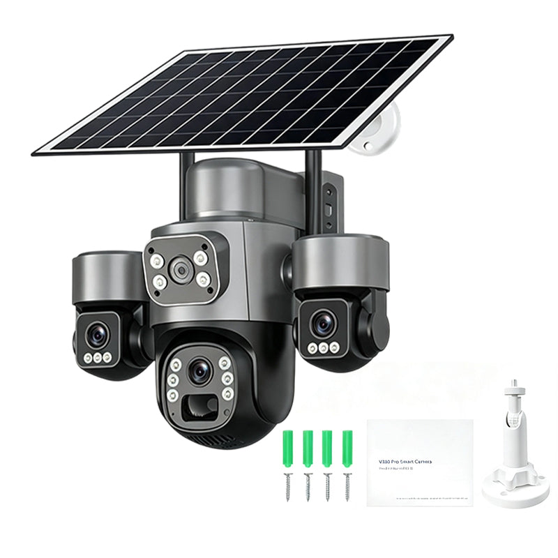 Triple Lens Solar Security Camera