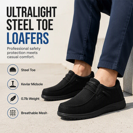 Casual Slip On Steel Toe Safety Loafers for Men Women