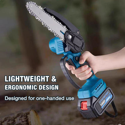 6-inch Cordless Mini Chainsaw with 2 Batteries