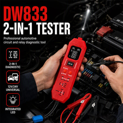 🔧 50% OFF NOW! ⚡ 2-in-1 Circuit & Relay Tester – Digital Display, 3.5-36V & Universal for Cars & Trucks 🔩