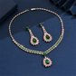 Zircon Jewelry Set Necklace & Drop Earrings for Women