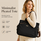 Casual Canvas Tote Bag with Pleated Side Pockets for Women