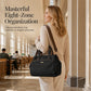 Casual Canvas Tote Bag with Pleated Side Pockets for Women