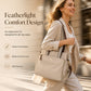Casual Canvas Tote Bag with Pleated Side Pockets for Women