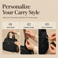 Casual Canvas Tote Bag with Pleated Side Pockets for Women