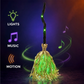 📢📢50% OFF !!⏰🧙 Animated Witch Broom Halloween Decoration with Lights and Sound
