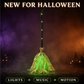 📢📢50% OFF !!⏰🧙 Animated Witch Broom Halloween Decoration with Lights and Sound