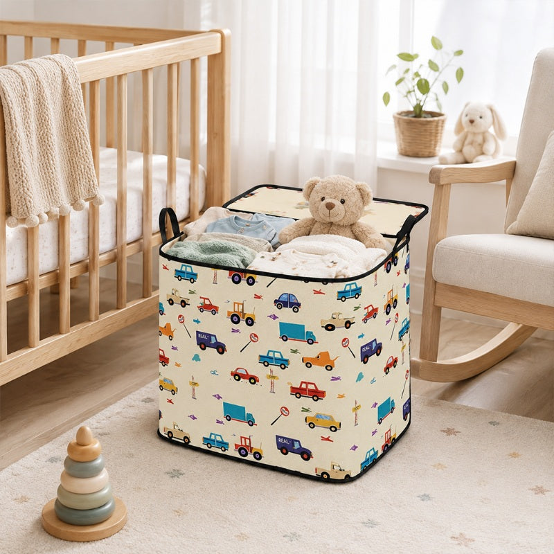 🧺 50% OFF NOW! 🎉 Large Foldable Canvas Storage Organizer – Durable, zippered lid & reinforced handles – Perfect for home, closet & travel ✨