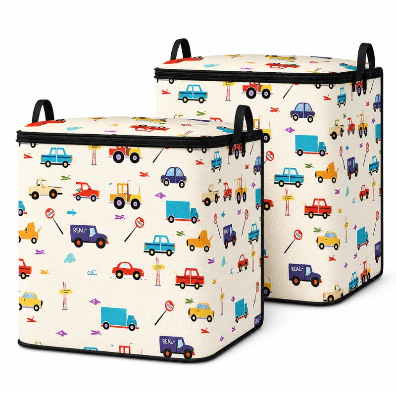 🧺 50% OFF NOW! 🎉 Large Foldable Canvas Storage Organizer – Durable, zippered lid & reinforced handles – Perfect for home, closet & travel ✨